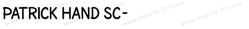 Patrick Hand SC字体转换